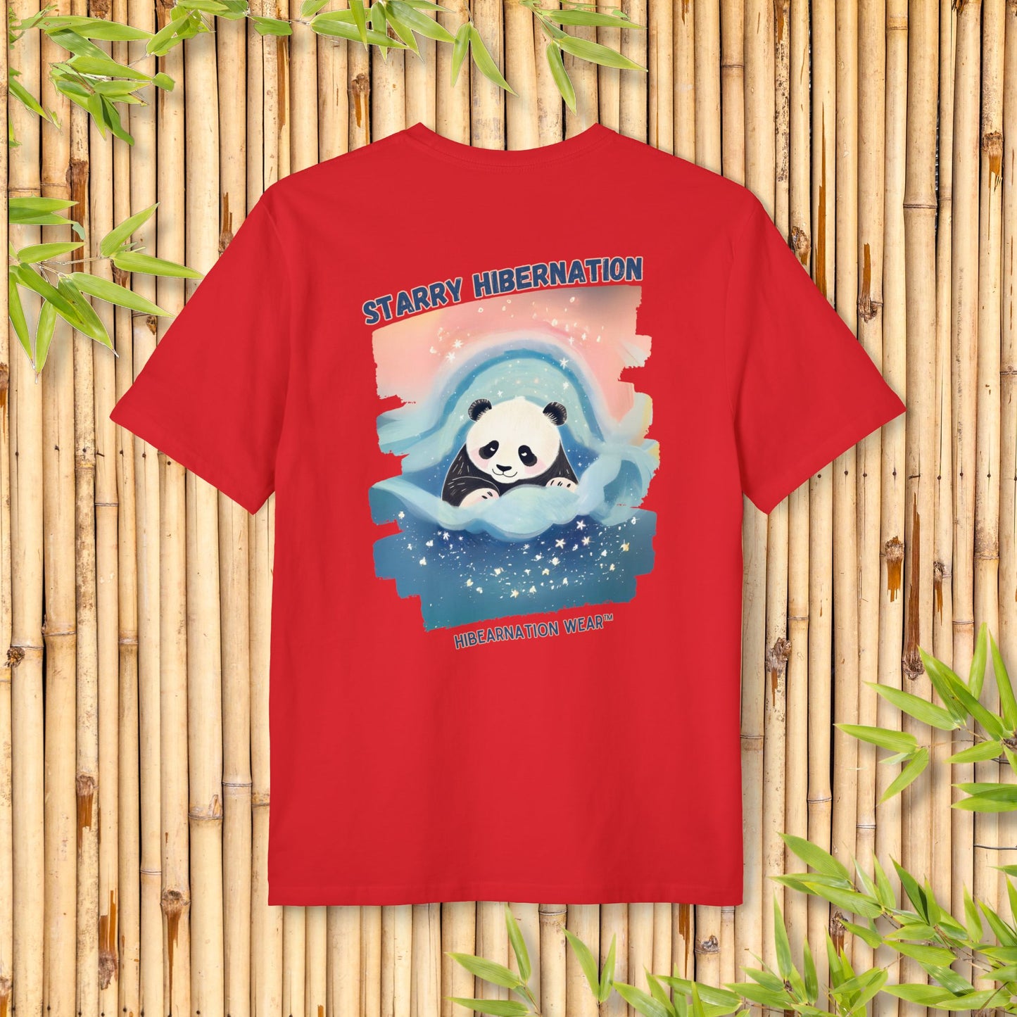 Starry Hibernation Panda T-Shirt - Cozy Unisex Tee for Animal Lovers