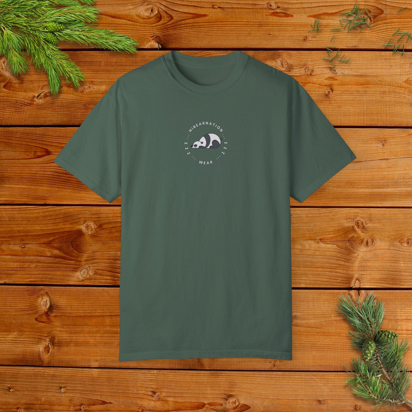 Unisex Garment-Dyed T-Shirt - Chill Bear & Panda Design | Perfect for Nature Lovers