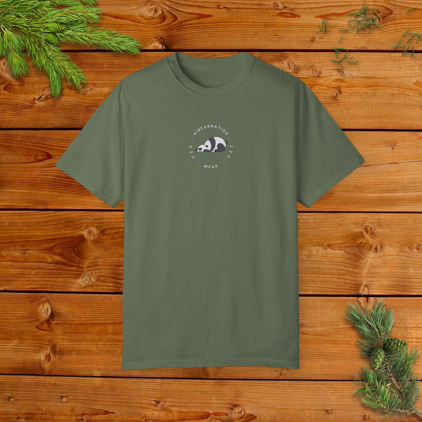 Unisex Garment-Dyed T-Shirt - Chill Bear & Panda Design | Perfect for Nature Lovers