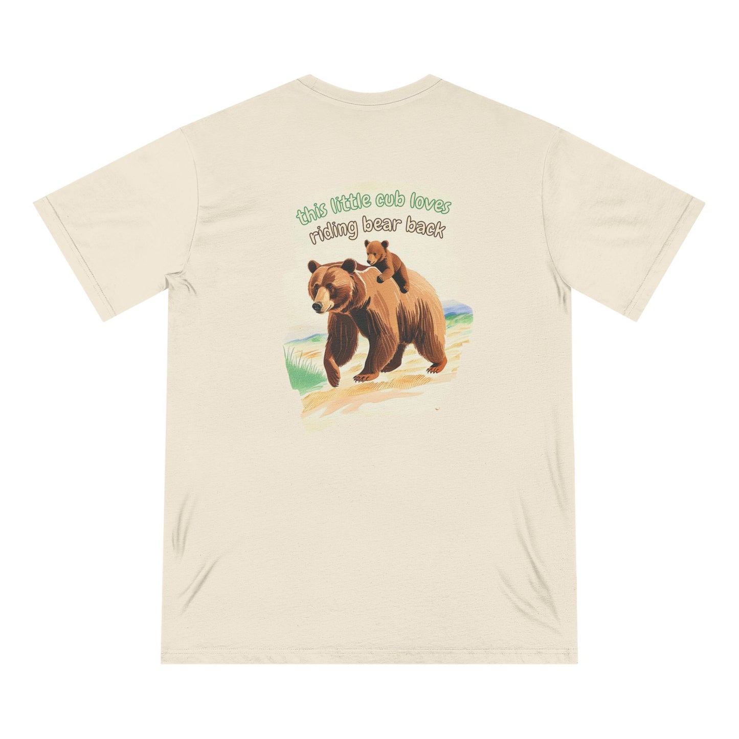 this cubs loves riding bear back I
