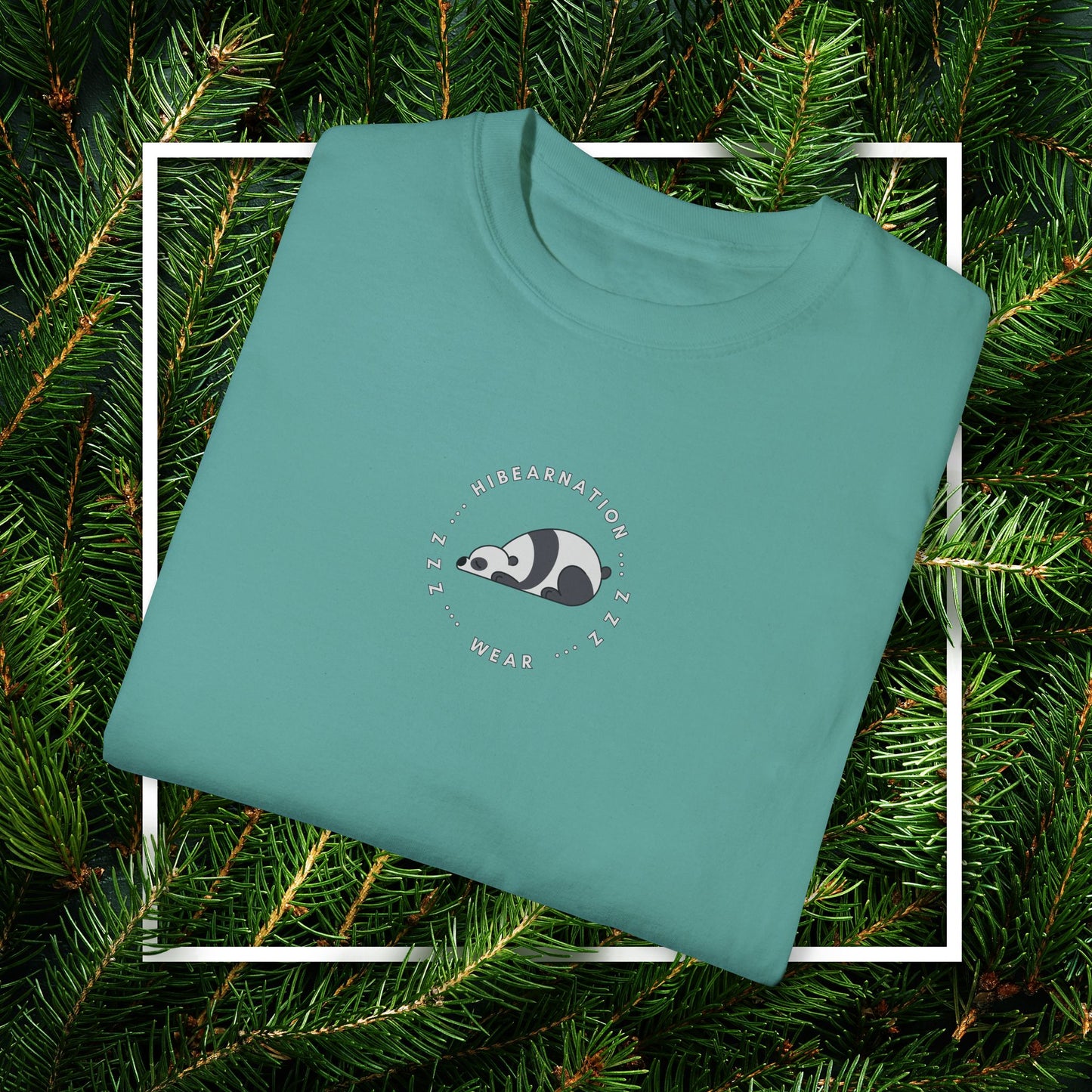 Unisex Garment-Dyed T-Shirt - Chill Bear & Panda Design | Perfect for Nature Lovers