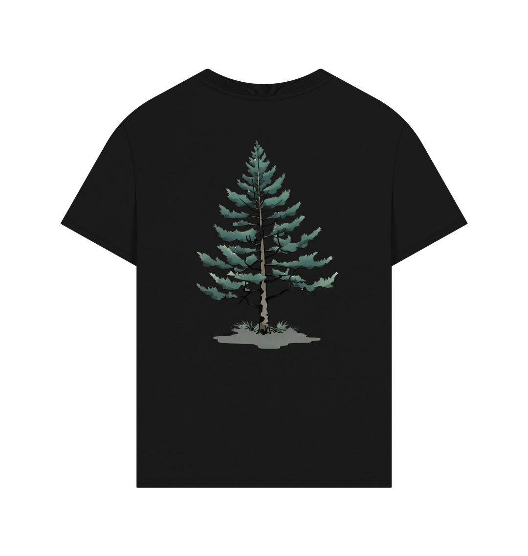 Black Bear and Lonely Pine on an Oversized Tee