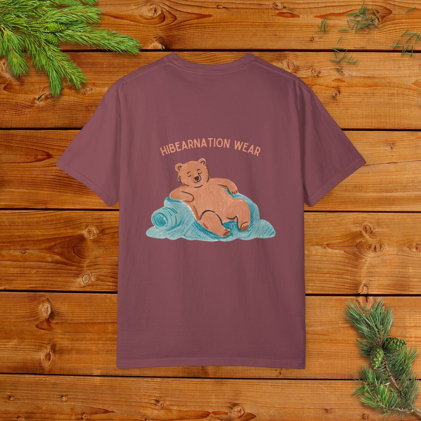 Unisex Garment-Dyed T-Shirt - Chill Bear & Panda Design | Perfect for Nature Lovers
