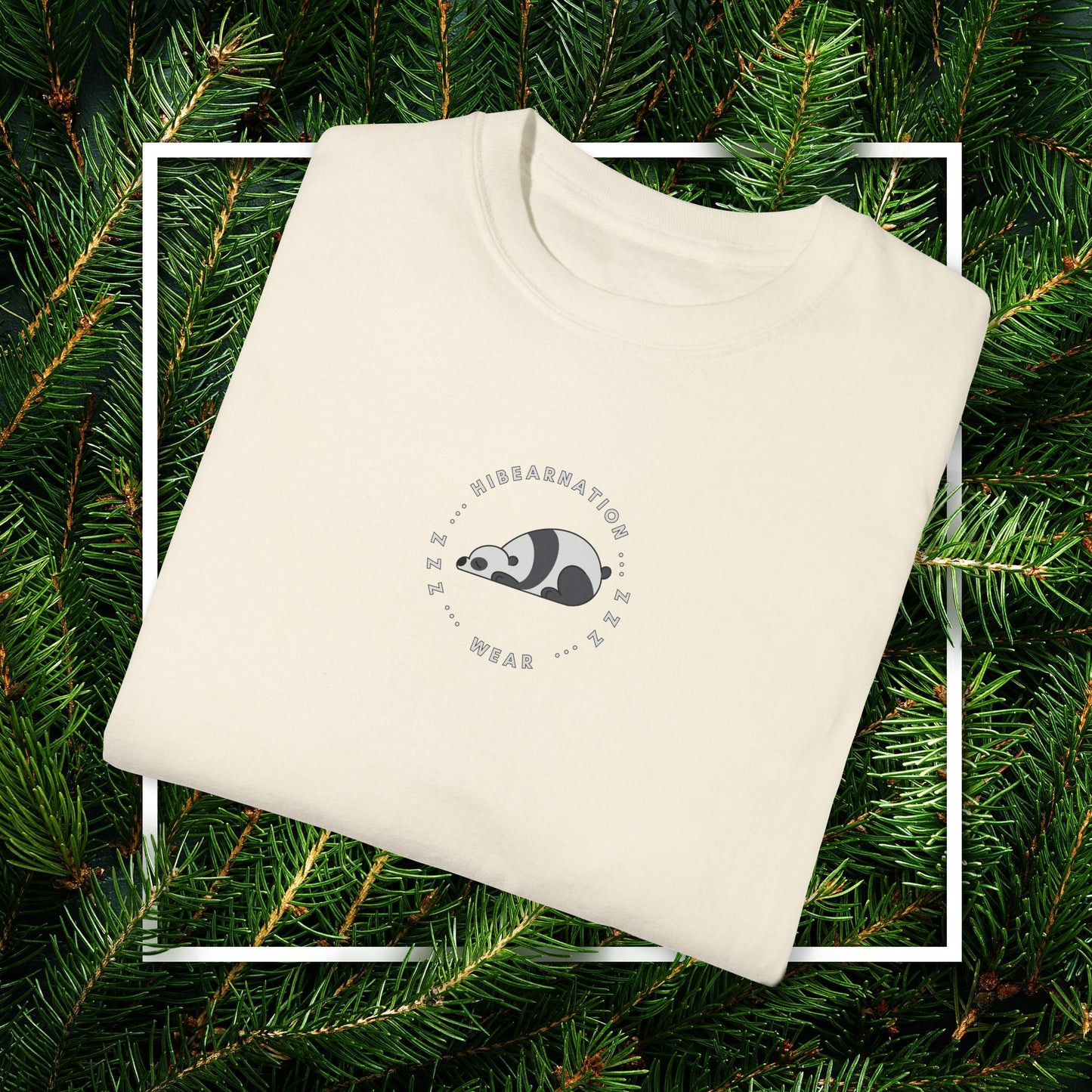 Unisex Garment-Dyed T-Shirt - Chill Bear & Panda Design | Perfect for Nature Lovers