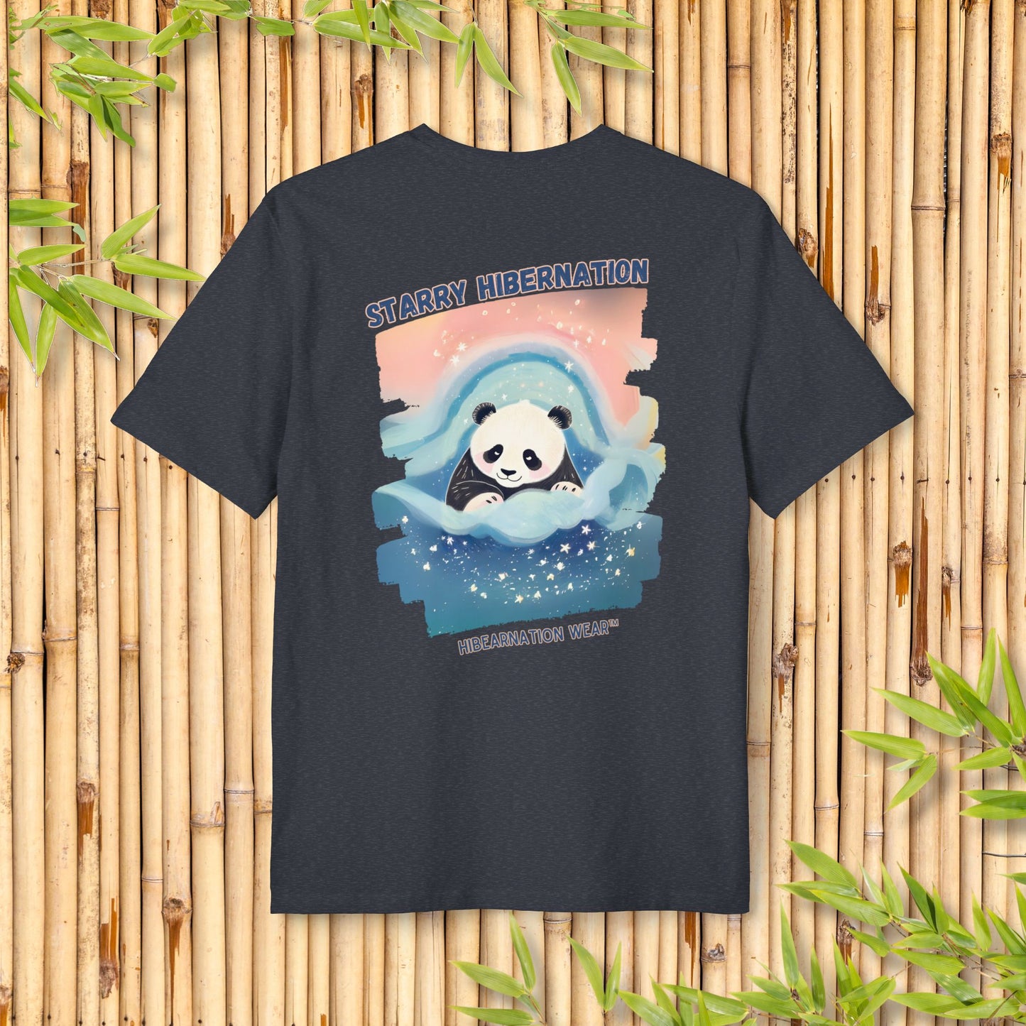 Starry Hibernation Panda T-Shirt - Cozy Unisex Tee for Animal Lovers