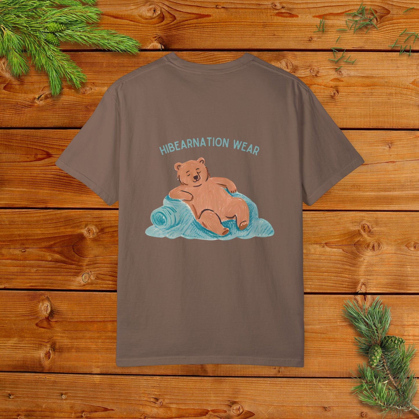Unisex Garment-Dyed T-Shirt - Chill Bear & Panda Design | Perfect for Nature Lovers