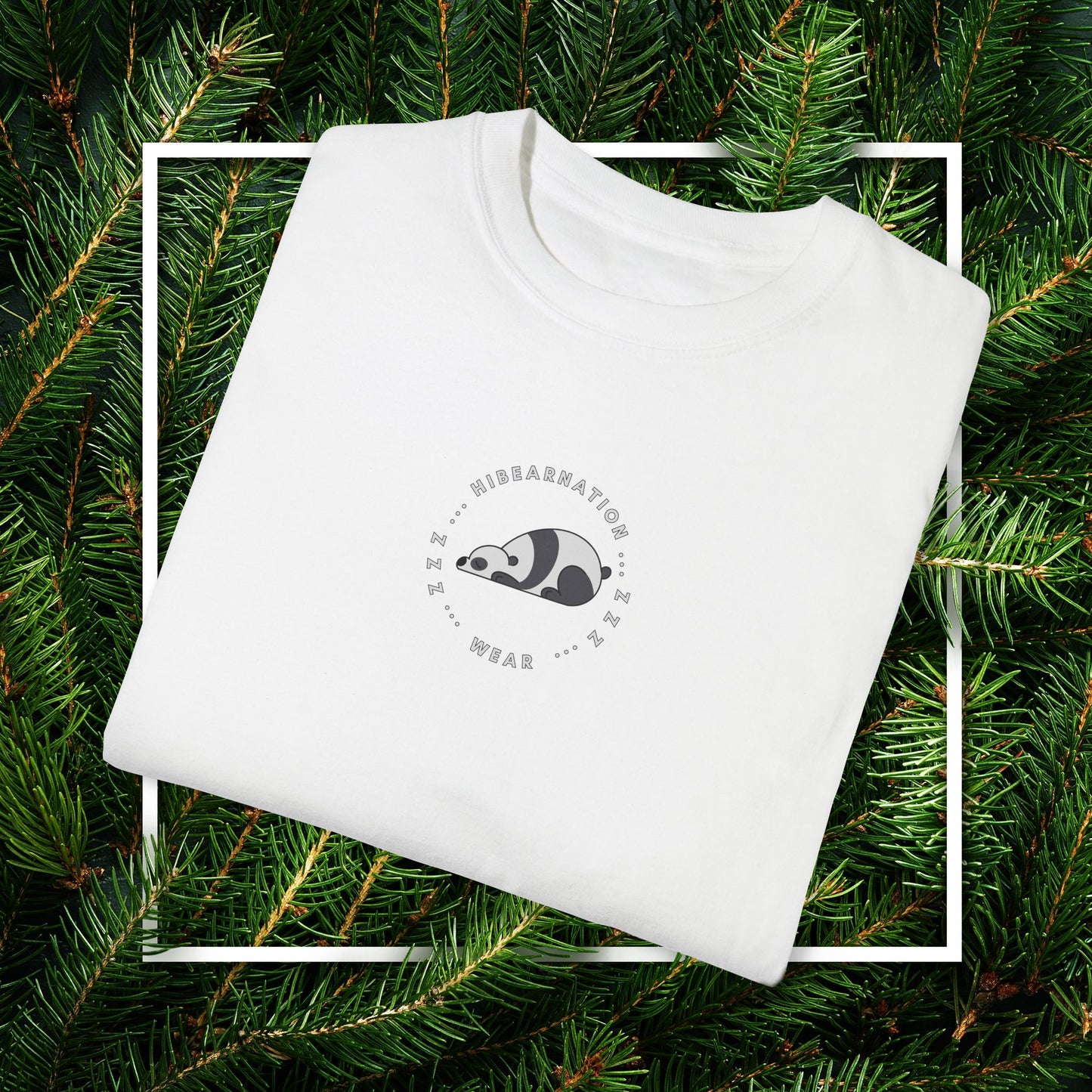 Unisex Garment-Dyed T-Shirt - Chill Bear & Panda Design | Perfect for Nature Lovers