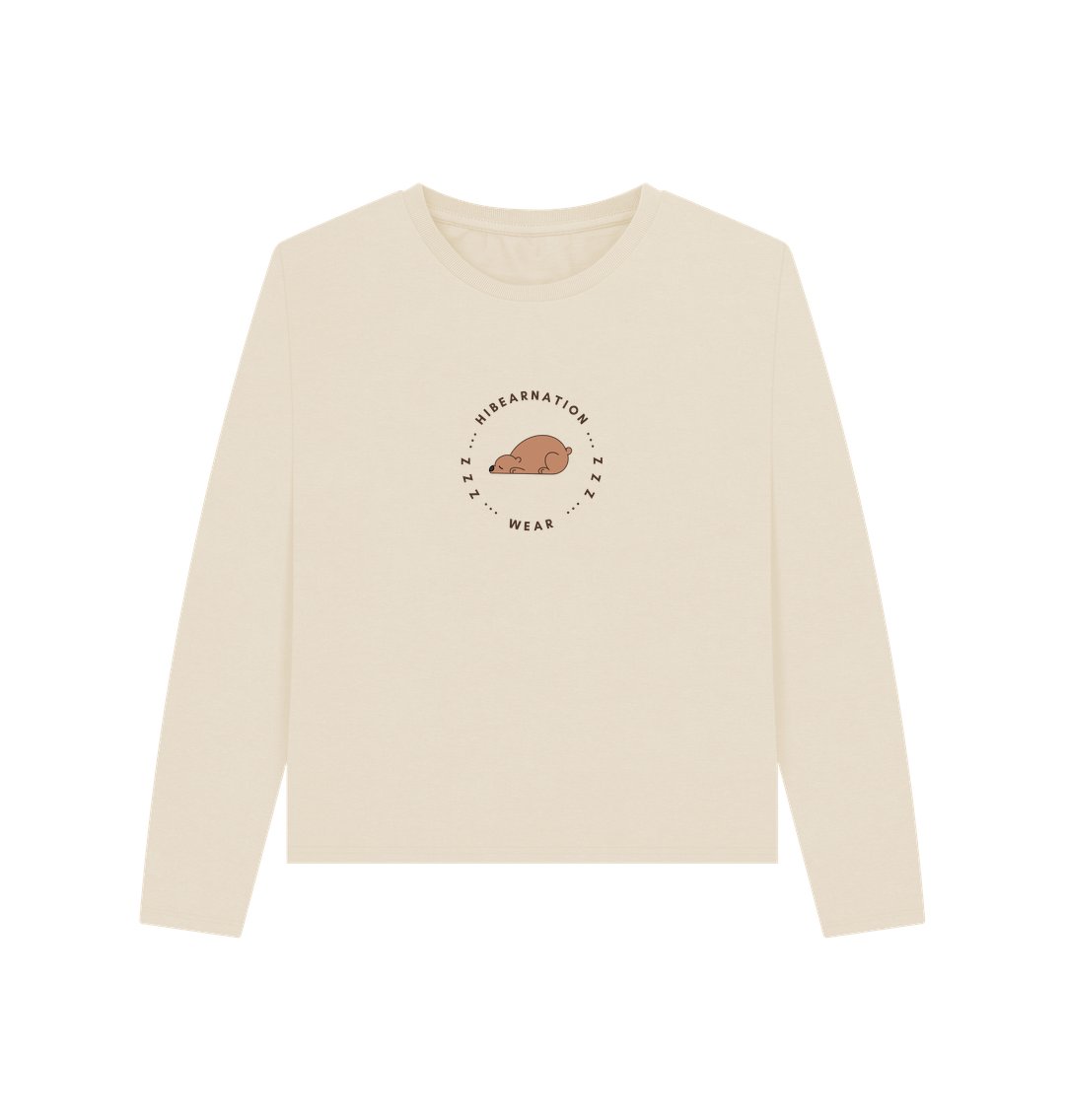 Oat Women Grizzly Bear Heavyweight Long Sleeve T-Shirt