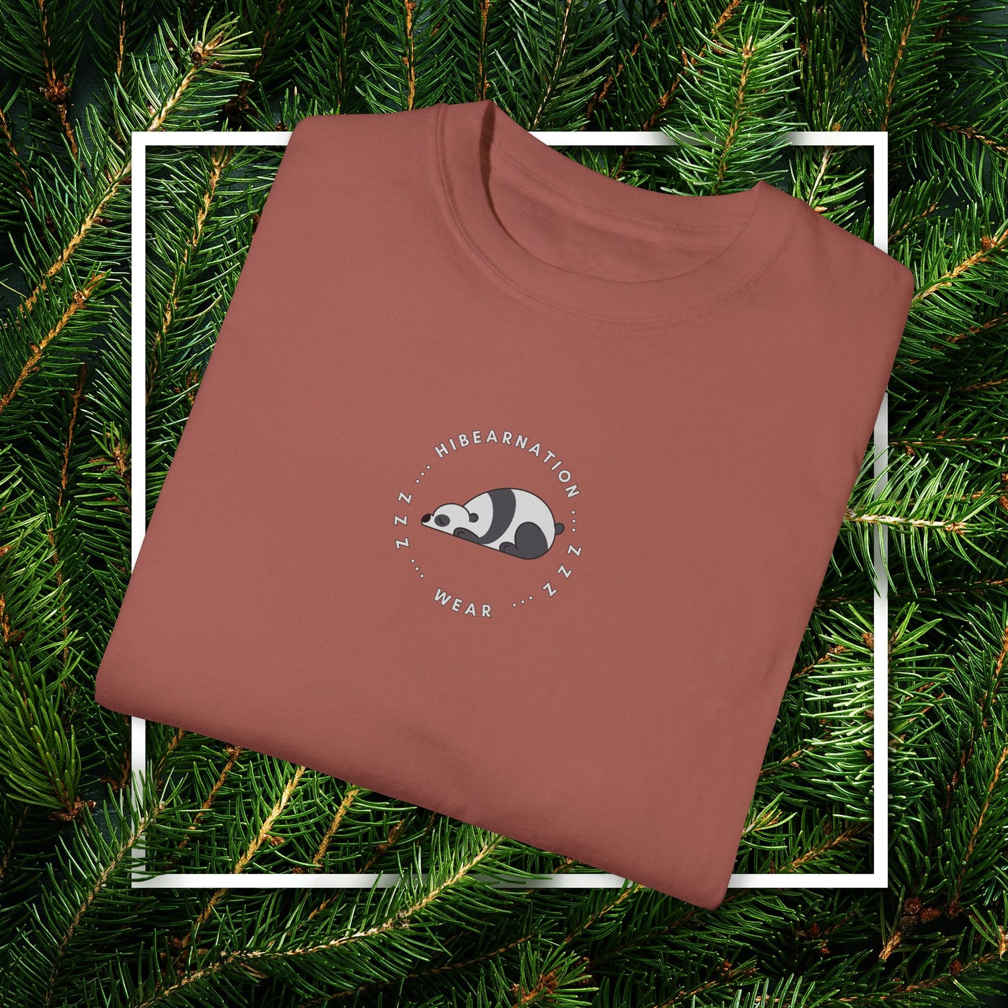 Unisex Garment-Dyed T-Shirt - Chill Bear & Panda Design | Perfect for Nature Lovers