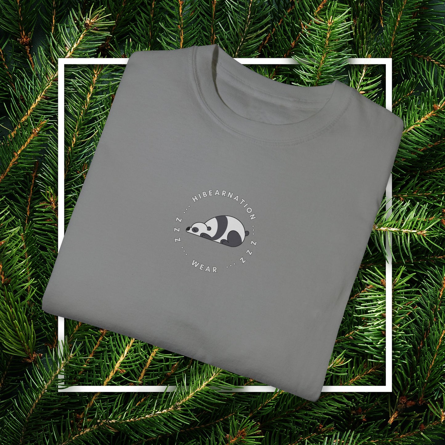 Unisex Garment-Dyed T-Shirt - Chill Bear & Panda Design | Perfect for Nature Lovers