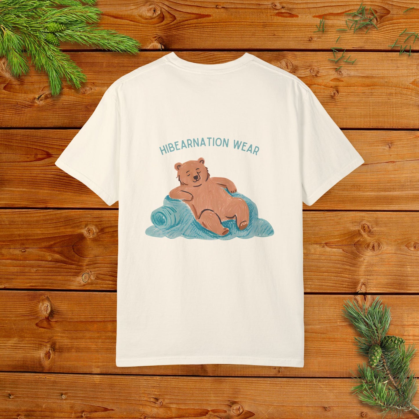 Unisex Garment-Dyed T-Shirt - Chill Bear & Panda Design | Perfect for Nature Lovers