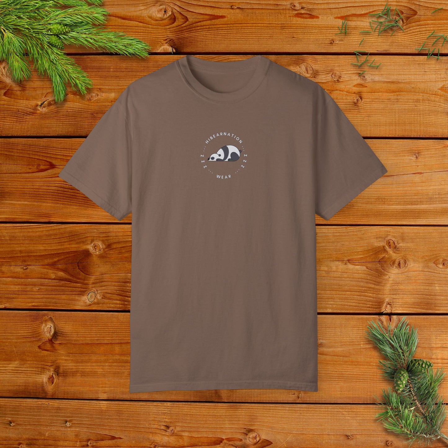 Unisex Garment-Dyed T-Shirt - Chill Bear & Panda Design | Perfect for Nature Lovers