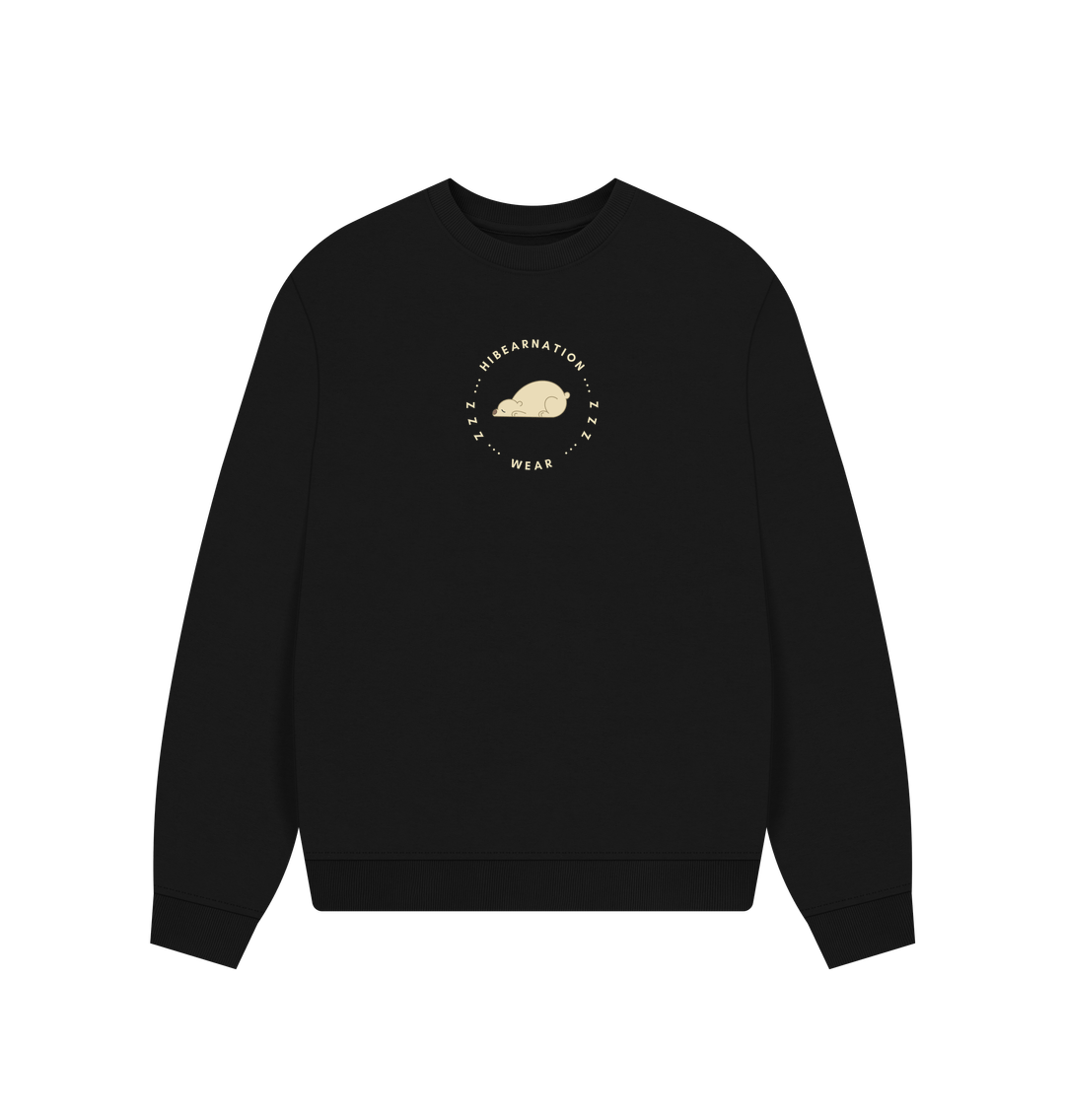 Black Kermode Bear Womens Oversized Loungewear Sweater