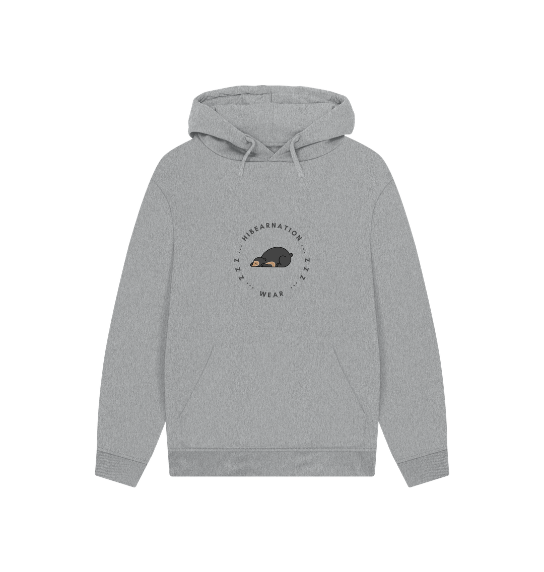Athletic Grey Sun Bear Pouch Pocket Hoodie