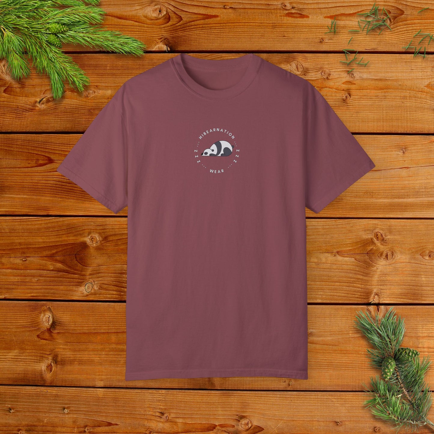 Unisex Garment-Dyed T-Shirt - Chill Bear & Panda Design | Perfect for Nature Lovers
