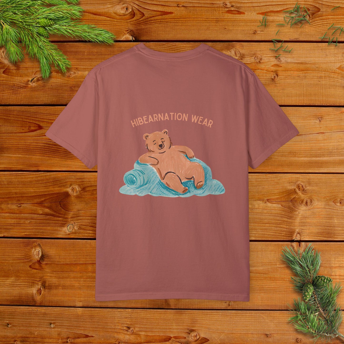 Unisex Garment-Dyed T-Shirt - Chill Bear & Panda Design | Perfect for Nature Lovers