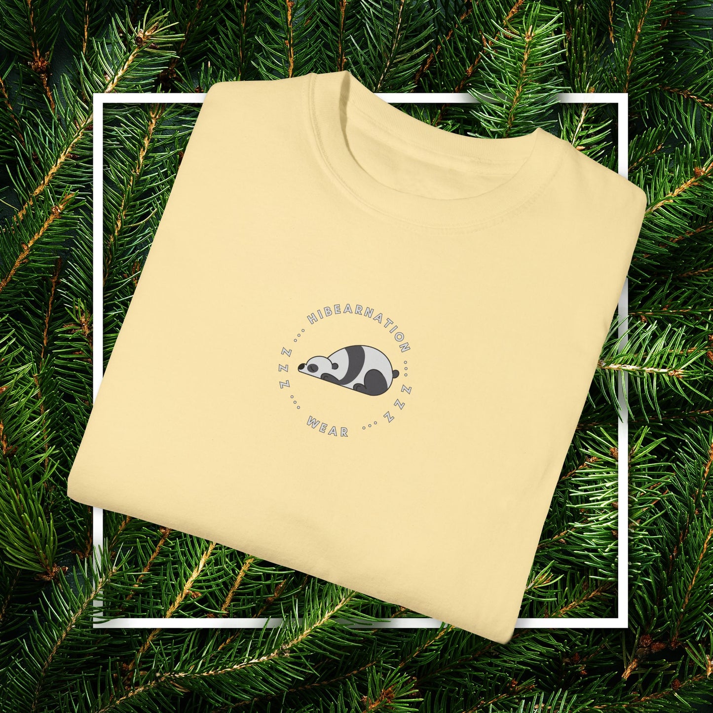 Unisex Garment-Dyed T-Shirt - Chill Bear & Panda Design | Perfect for Nature Lovers