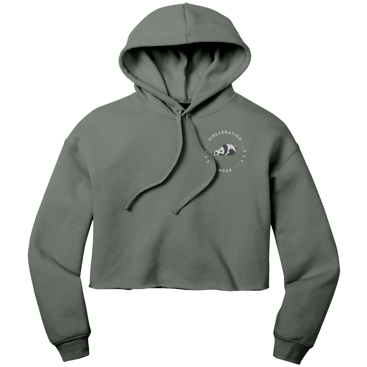 Panda Bear Crop Fleece Dusk Hoodie