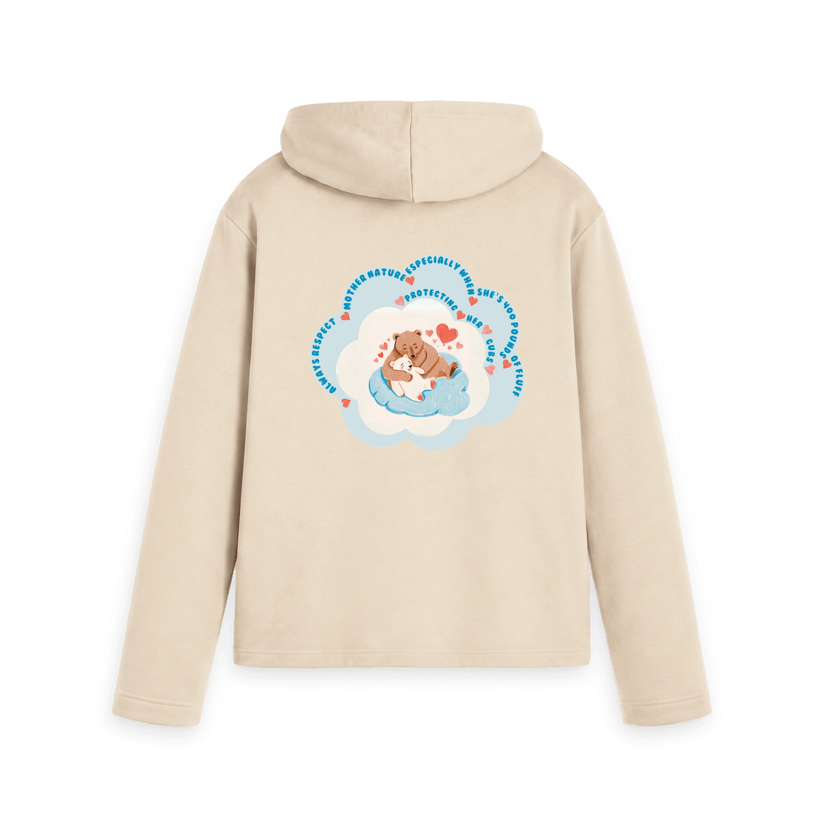 Oat Printed Hoody Back