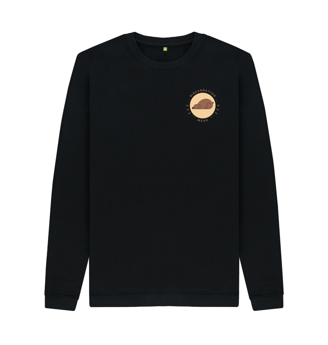 Black Printed Sweater Front