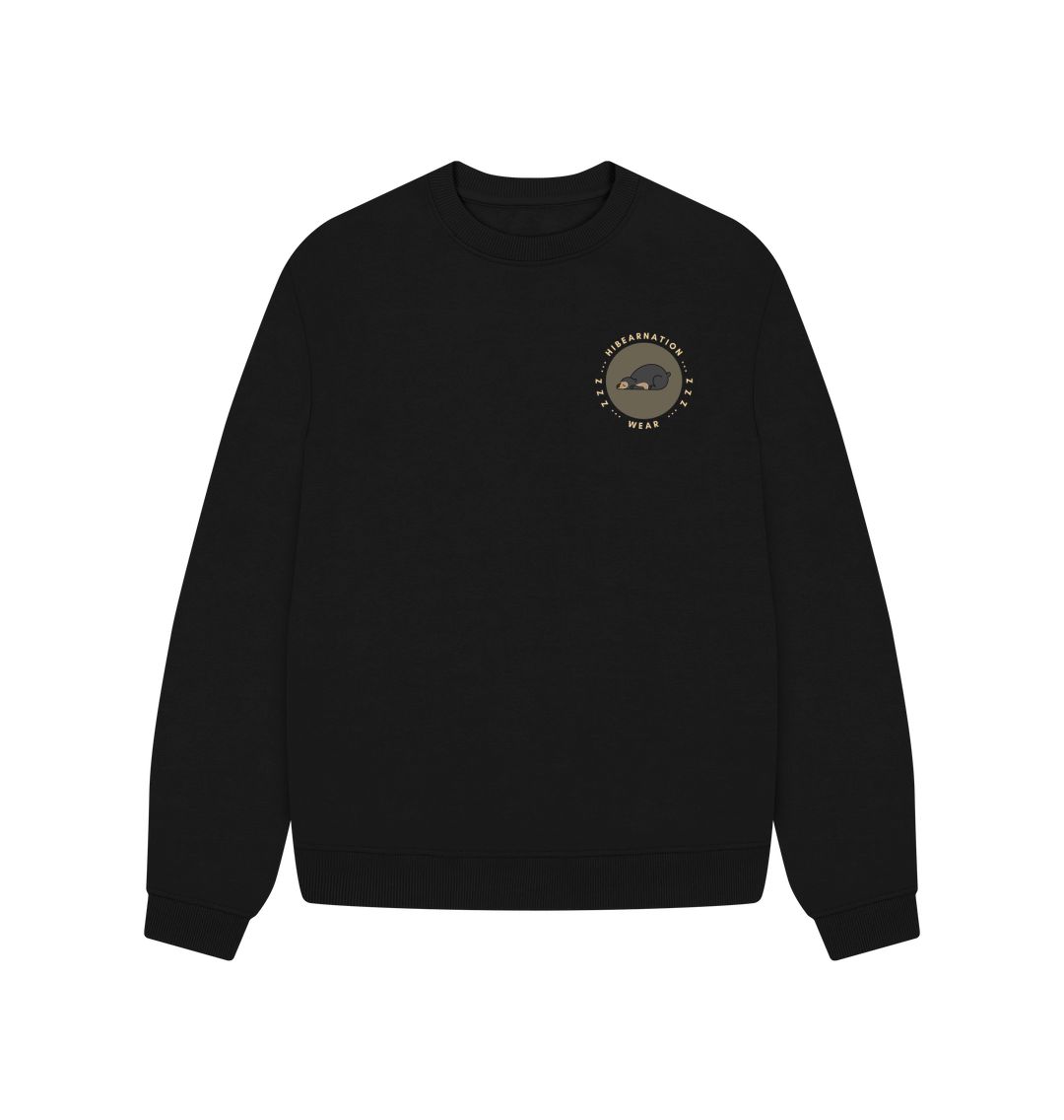 Black Women's Oversized Sun Bear Sweater