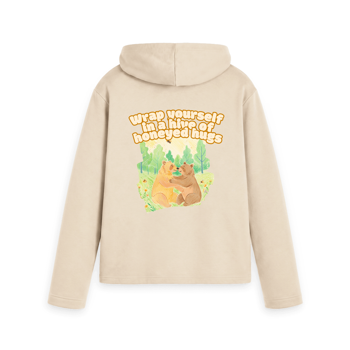 Oat Printed Hoody Back