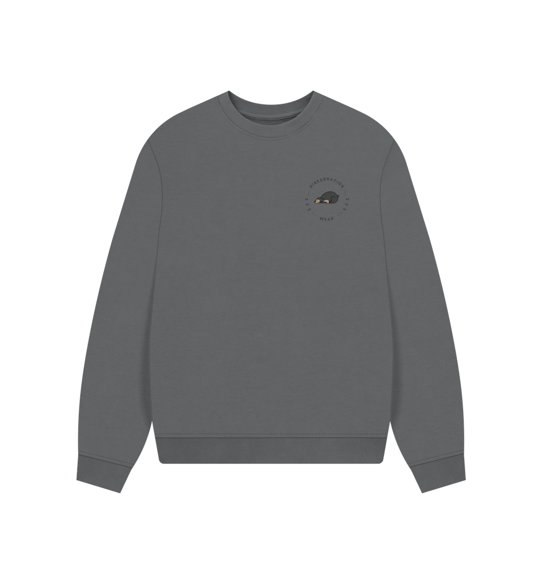 Slate Grey Sun Womens Oversized Loungewear Sweater Chest