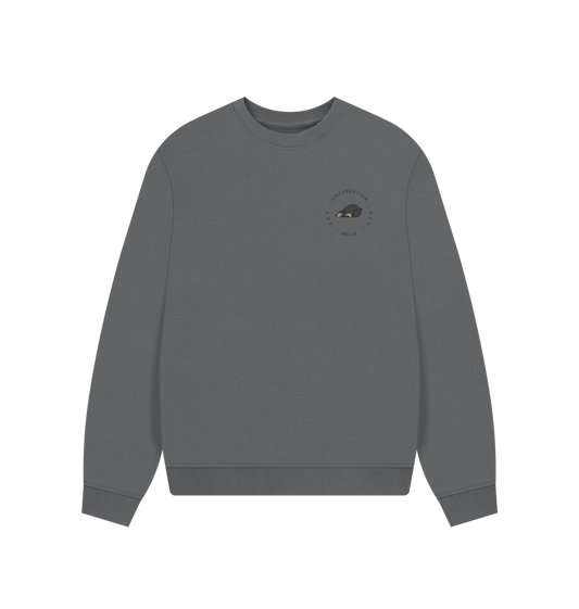 Slate Grey Sun Womens Oversized Loungewear Sweater Chest