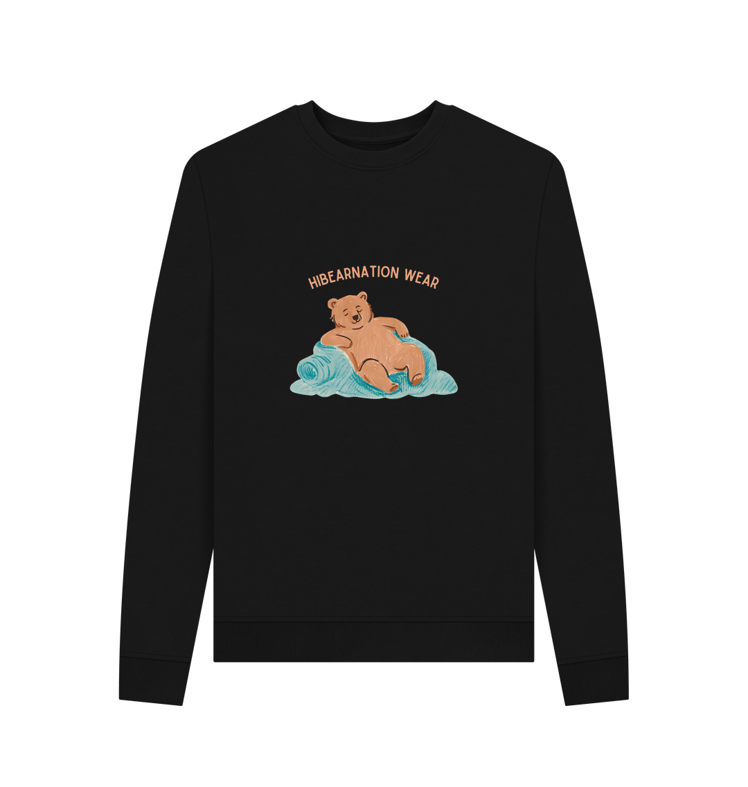 Black Printed Sweater Front