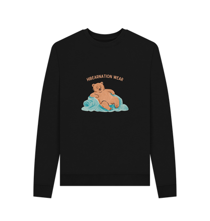 Black Printed Sweater Front
