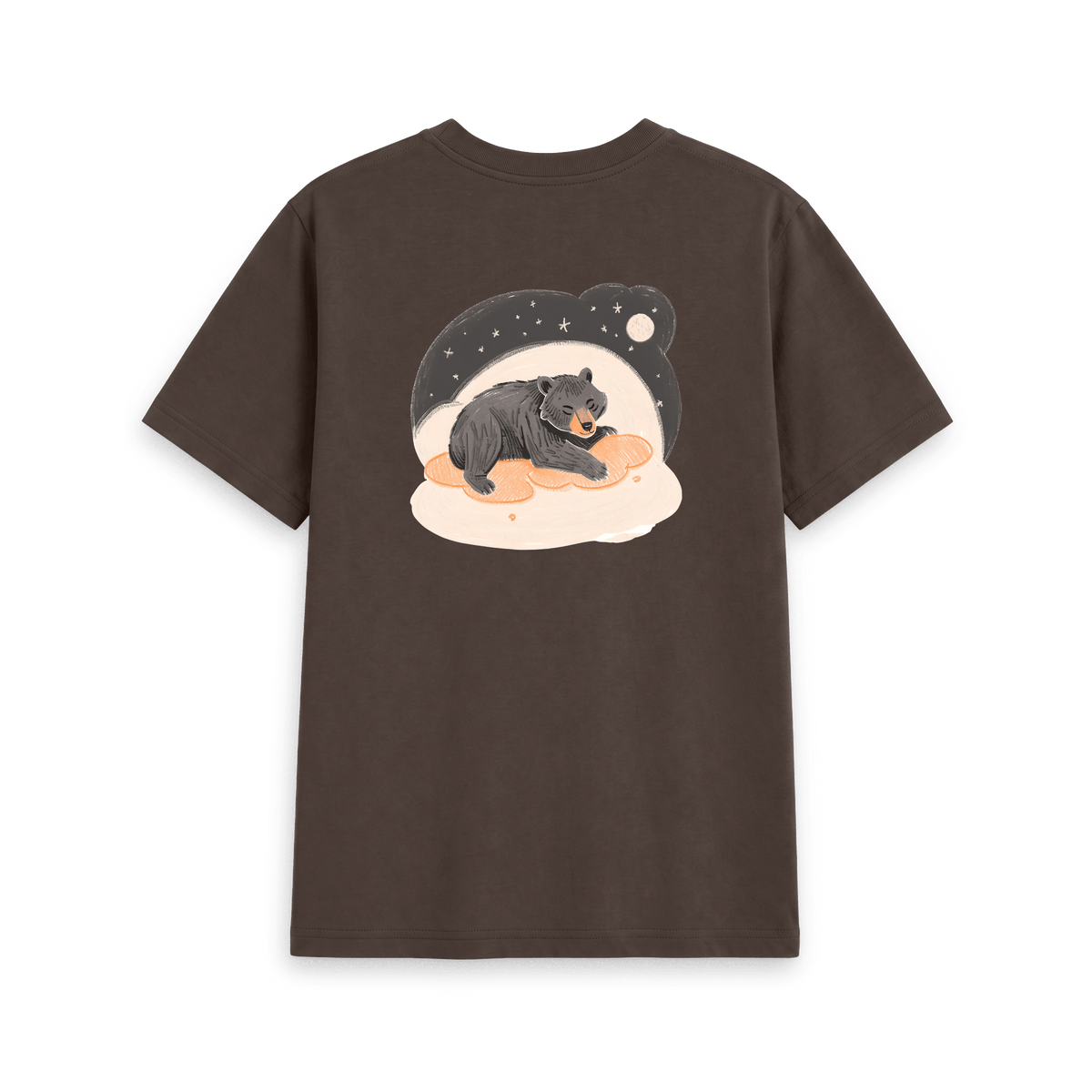 Chocolate Printed T-shirt Back