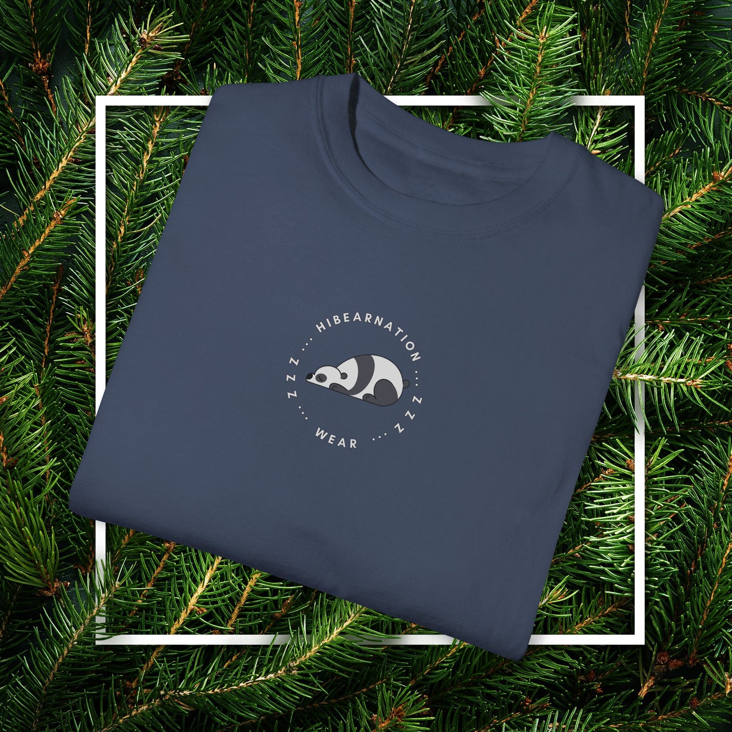 Unisex Garment-Dyed T-Shirt - Chill Bear & Panda Design | Perfect for Nature Lovers