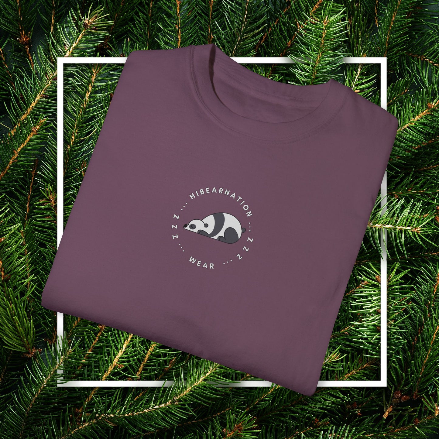 Unisex Garment-Dyed T-Shirt - Chill Bear & Panda Design | Perfect for Nature Lovers