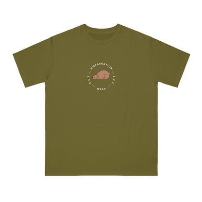 Cozy Organic Unisex T-Shirt - 'Bear Hugs & Honey-Filled Mugs' Design