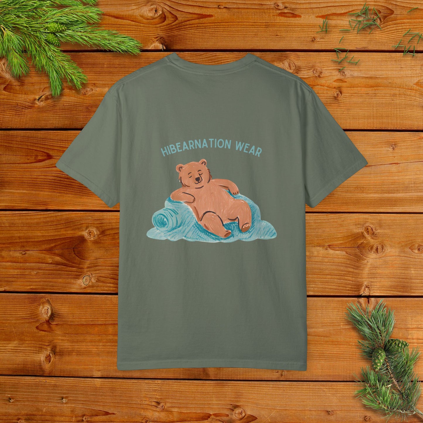Unisex Garment-Dyed T-Shirt - Chill Bear & Panda Design | Perfect for Nature Lovers