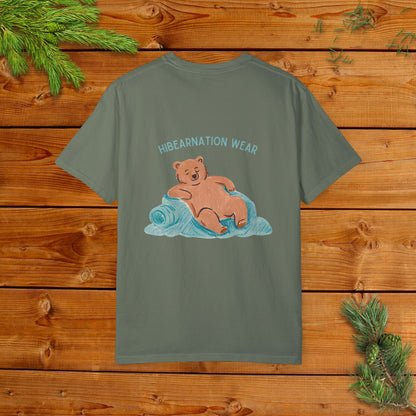 Unisex Garment-Dyed T-Shirt - Chill Bear & Panda Design | Perfect for Nature Lovers