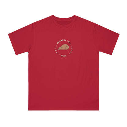 Cozy Organic Unisex T-Shirt - 'Bear Hugs & Honey-Filled Mugs' Design