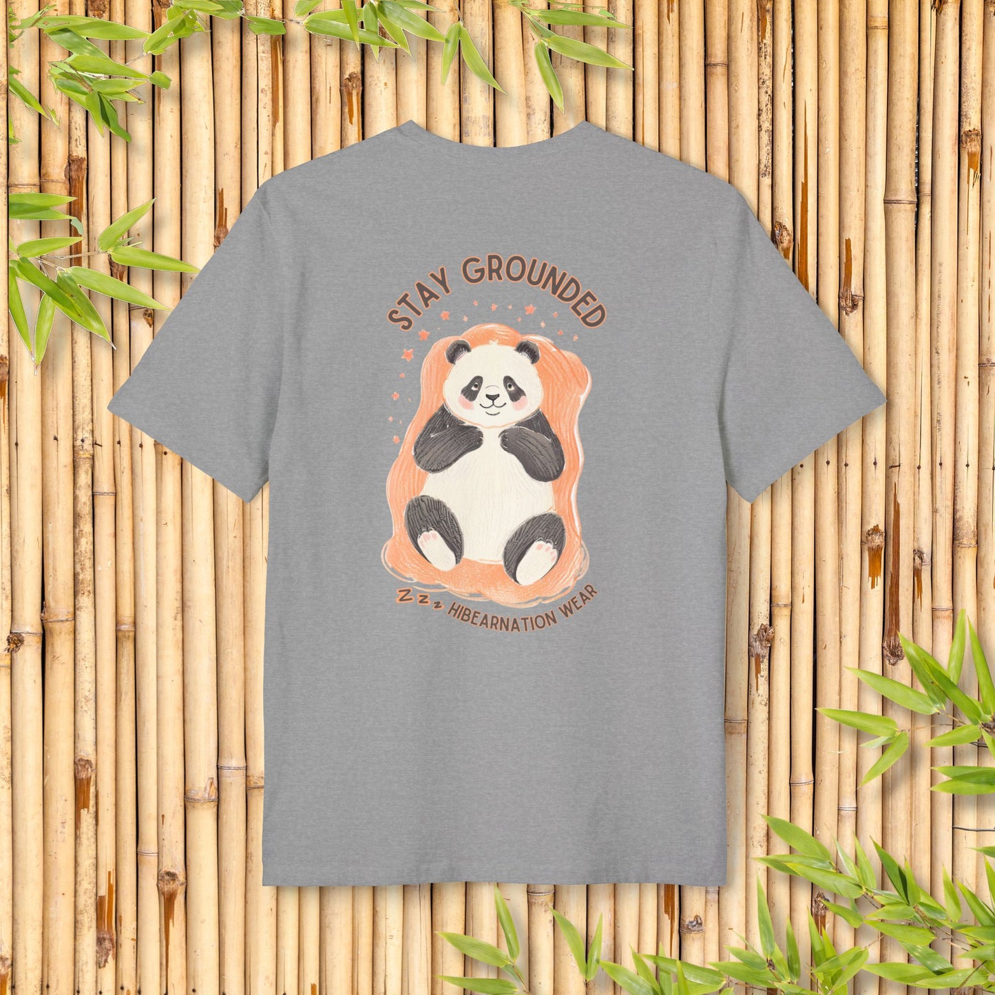 Stay Grounded Panda Unisex Re-Tee – Soft Cotton Graphic Tee for Nature Lovers