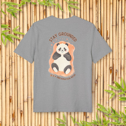 Stay Grounded Panda Unisex Re-Tee – Soft Cotton Graphic Tee for Nature Lovers