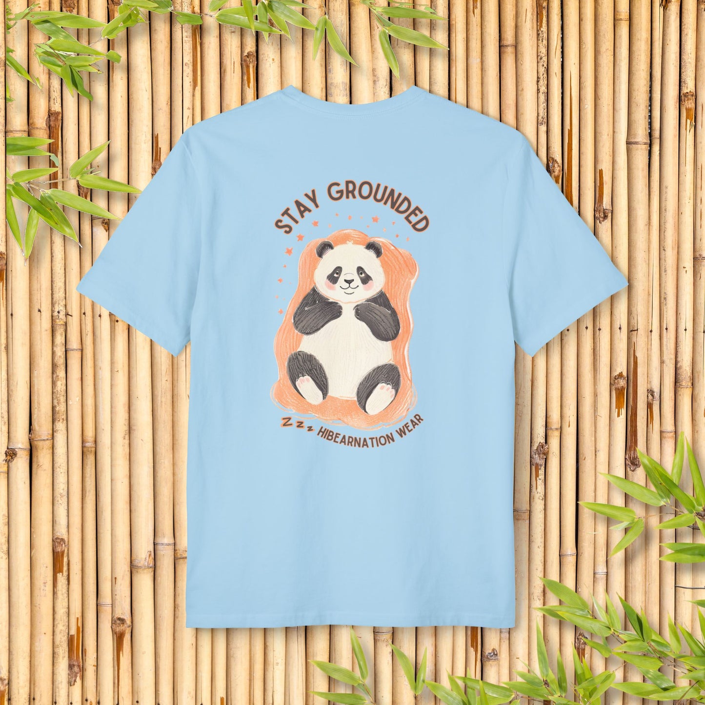 Stay Grounded Panda Unisex Re-Tee – Soft Cotton Graphic Tee for Nature Lovers