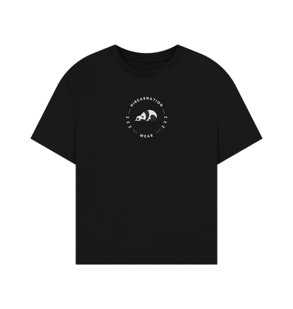 Black Panda Oversized Womens Top