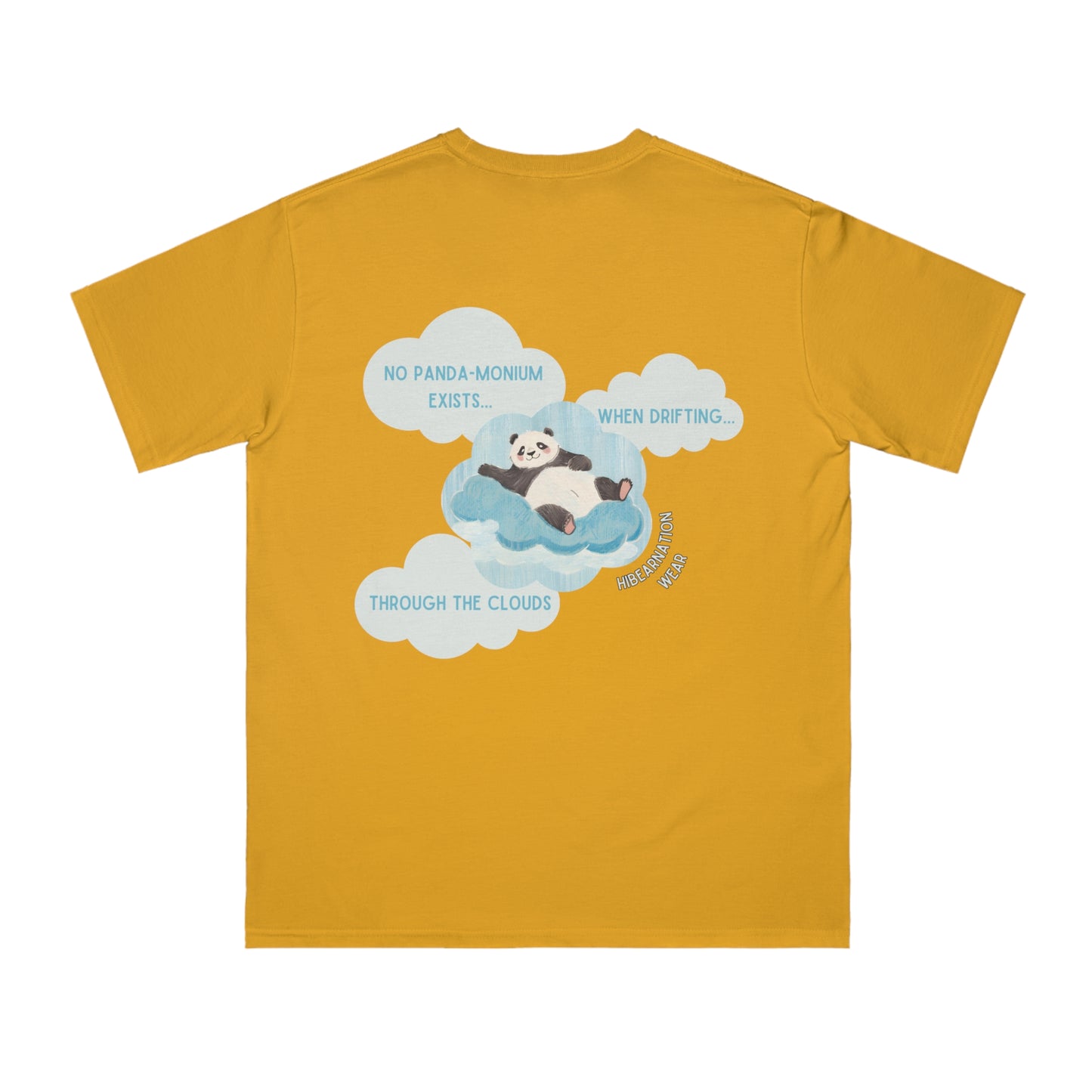 Panda Dreams Organic Unisex T-Shirt - Relaxing Cloud Design