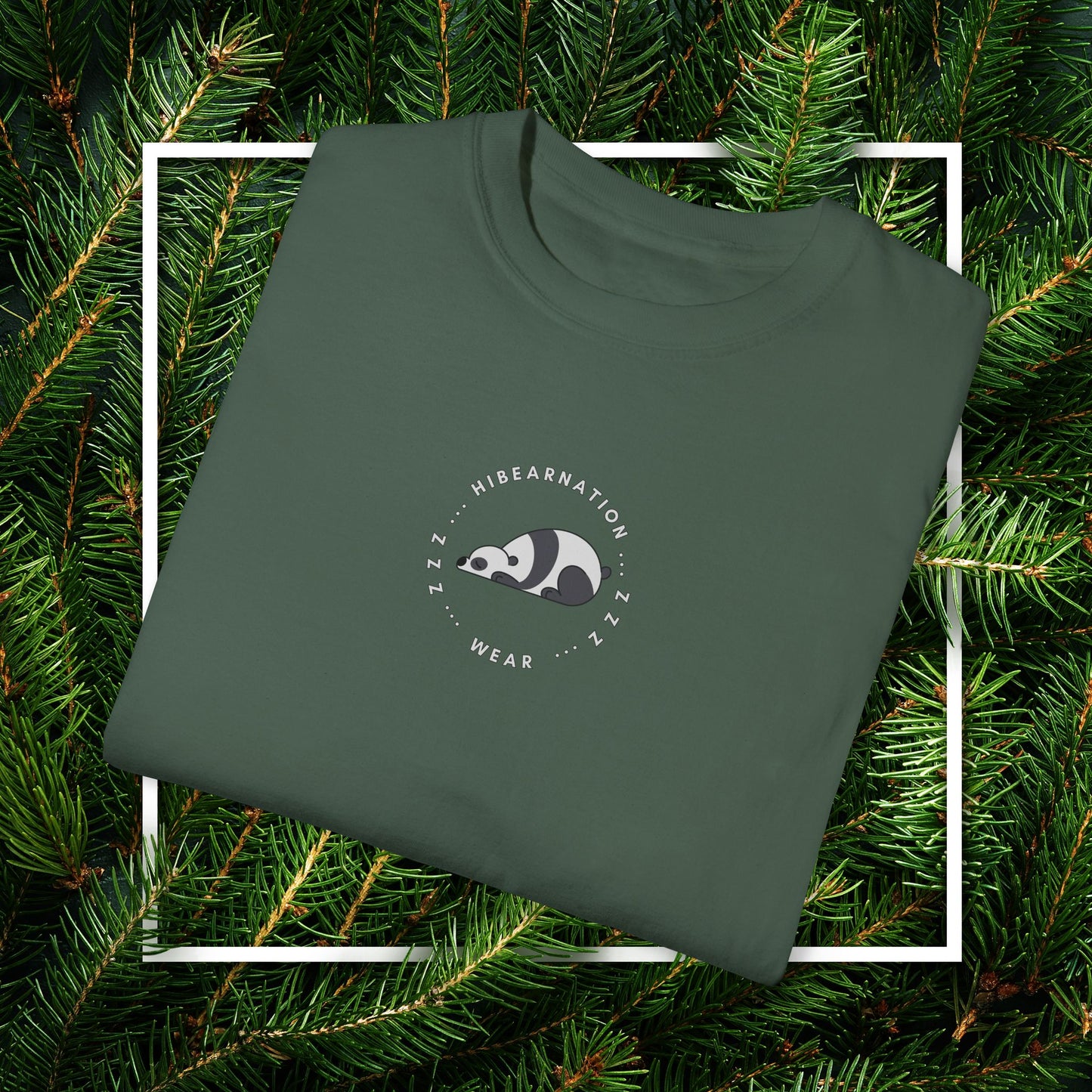 Unisex Garment-Dyed T-Shirt - Chill Bear & Panda Design | Perfect for Nature Lovers