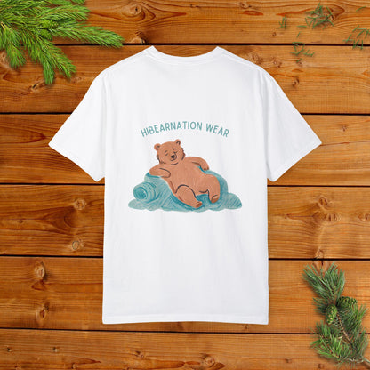 Unisex Garment-Dyed T-Shirt - Chill Bear & Panda Design | Perfect for Nature Lovers