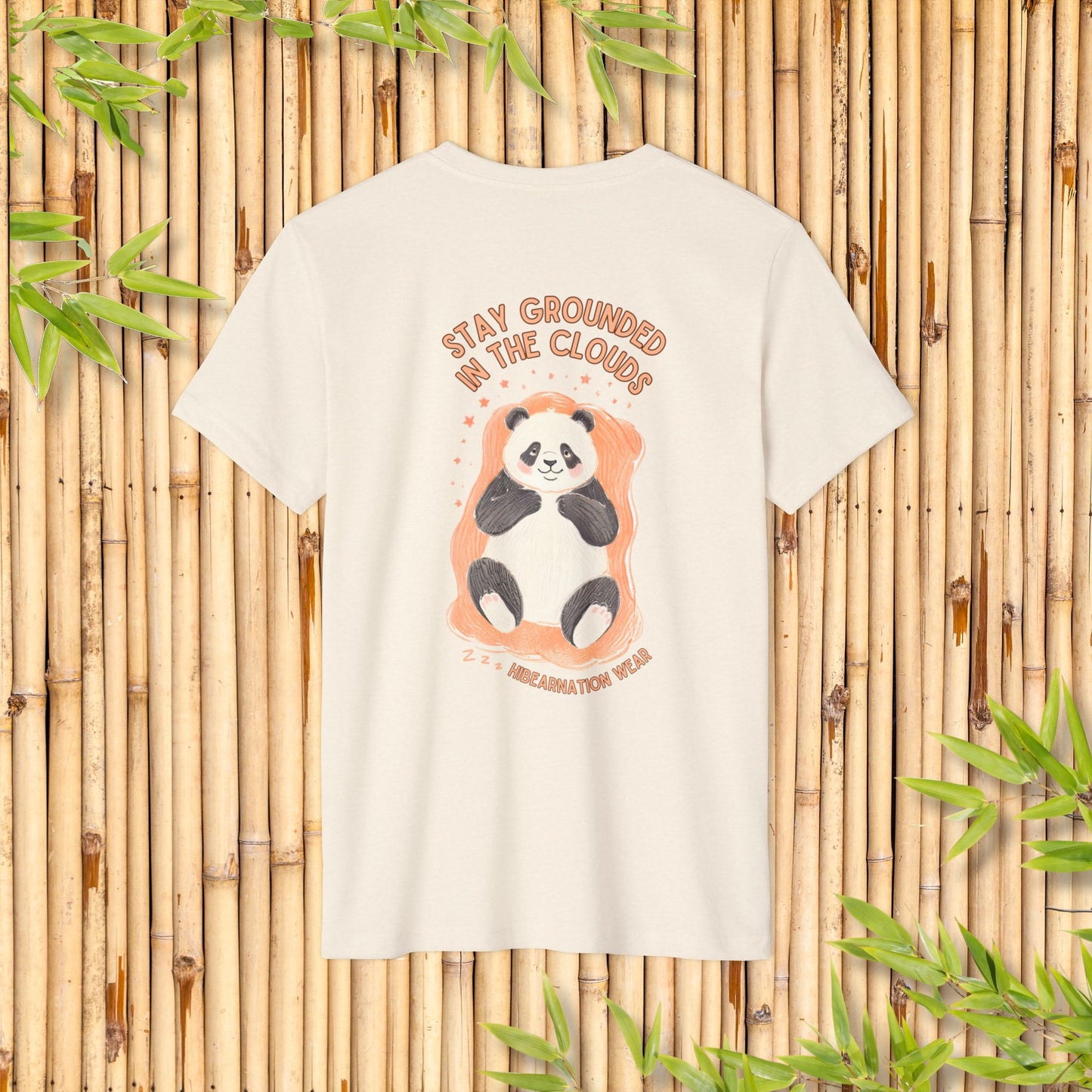 Eco-Friendly Panda T-Shirt - Stay Grounded in the Clouds Design