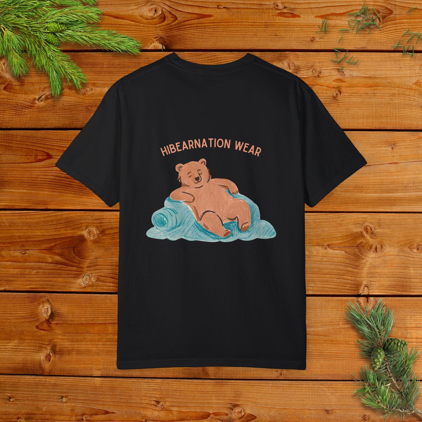 Unisex Garment-Dyed T-Shirt - Chill Bear & Panda Design | Perfect for Nature Lovers