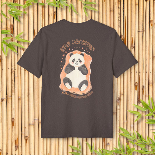 Stay Grounded Panda Unisex Re-Tee – Soft Cotton Graphic Tee for Nature Lovers