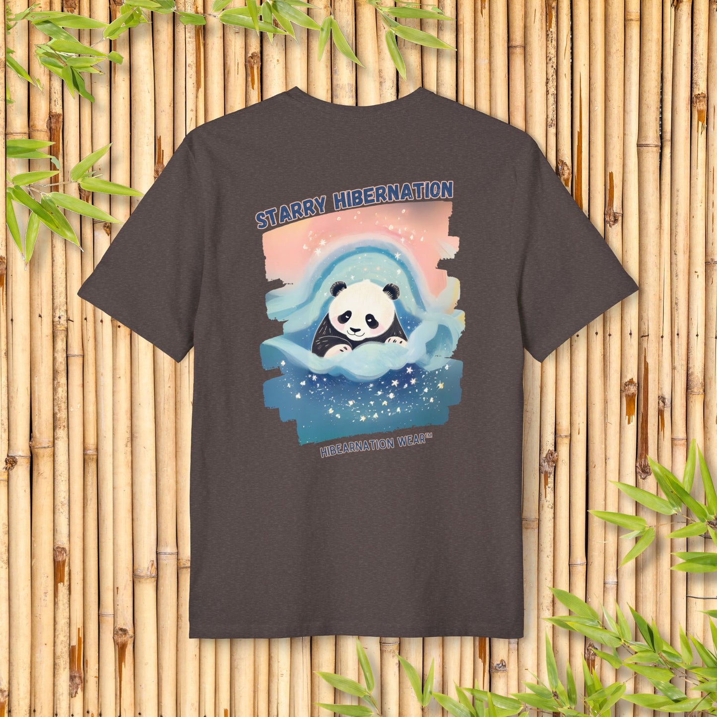Starry Hibernation Panda T-Shirt - Cozy Unisex Tee for Animal Lovers
