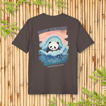 Starry Hibernation Panda T-Shirt - Cozy Unisex Tee for Animal Lovers