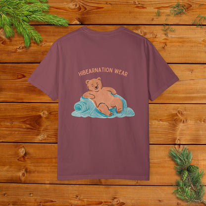 Unisex Garment-Dyed T-Shirt - Chill Bear & Panda Design | Perfect for Nature Lovers